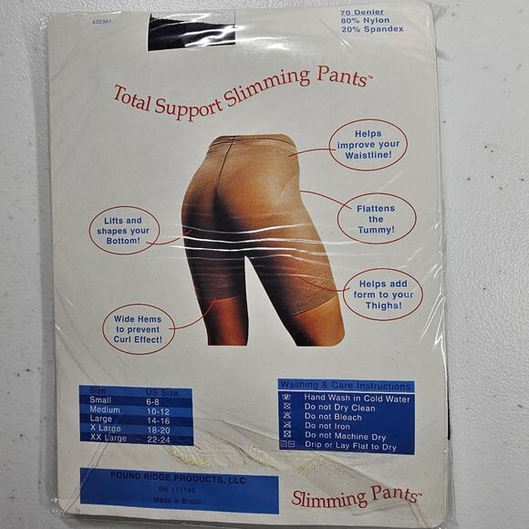 Pound Ridge Products Black "Slimming Pants" NIP Size XXL (US 22-24) - Picture 3 of 3